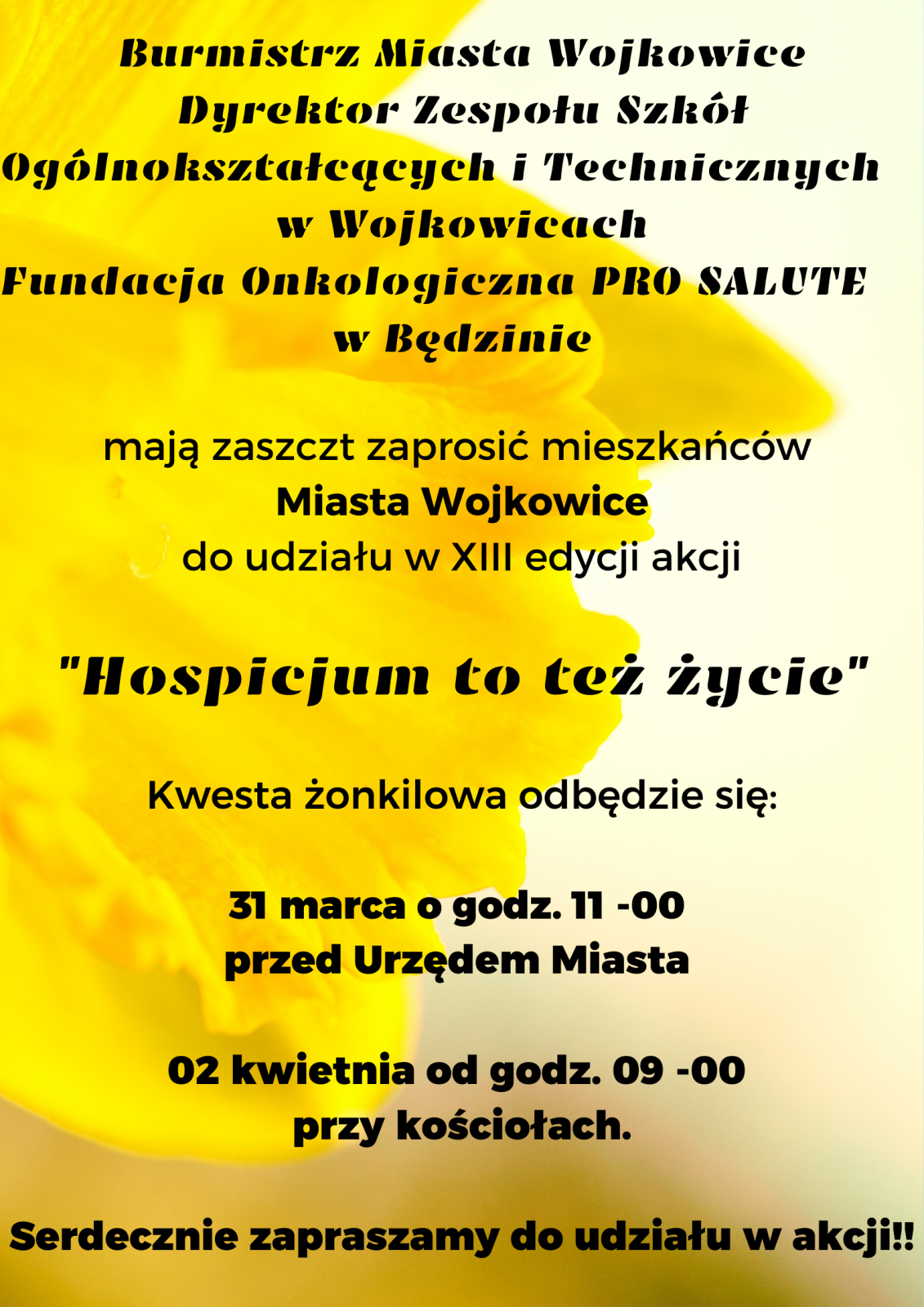 Plakat Hospicjum to też życie